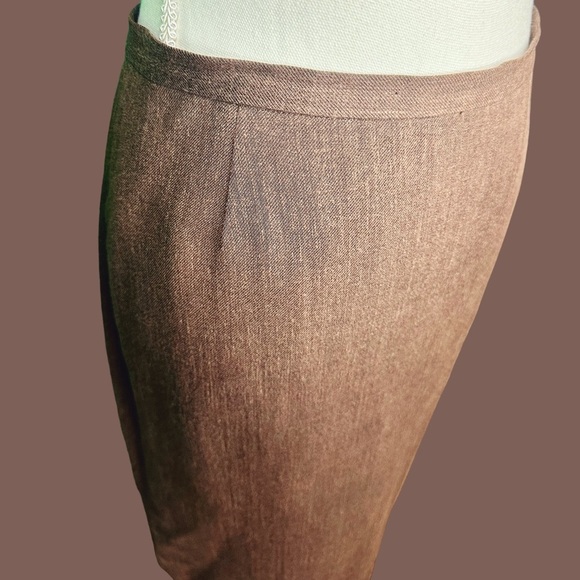 Vintage Dolce & Gabbana Brown Linen Blend Tweed Pencil Skirt IT Size 48 - Picture 5 of 16